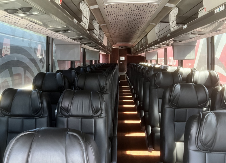 Inside a Martz Bus