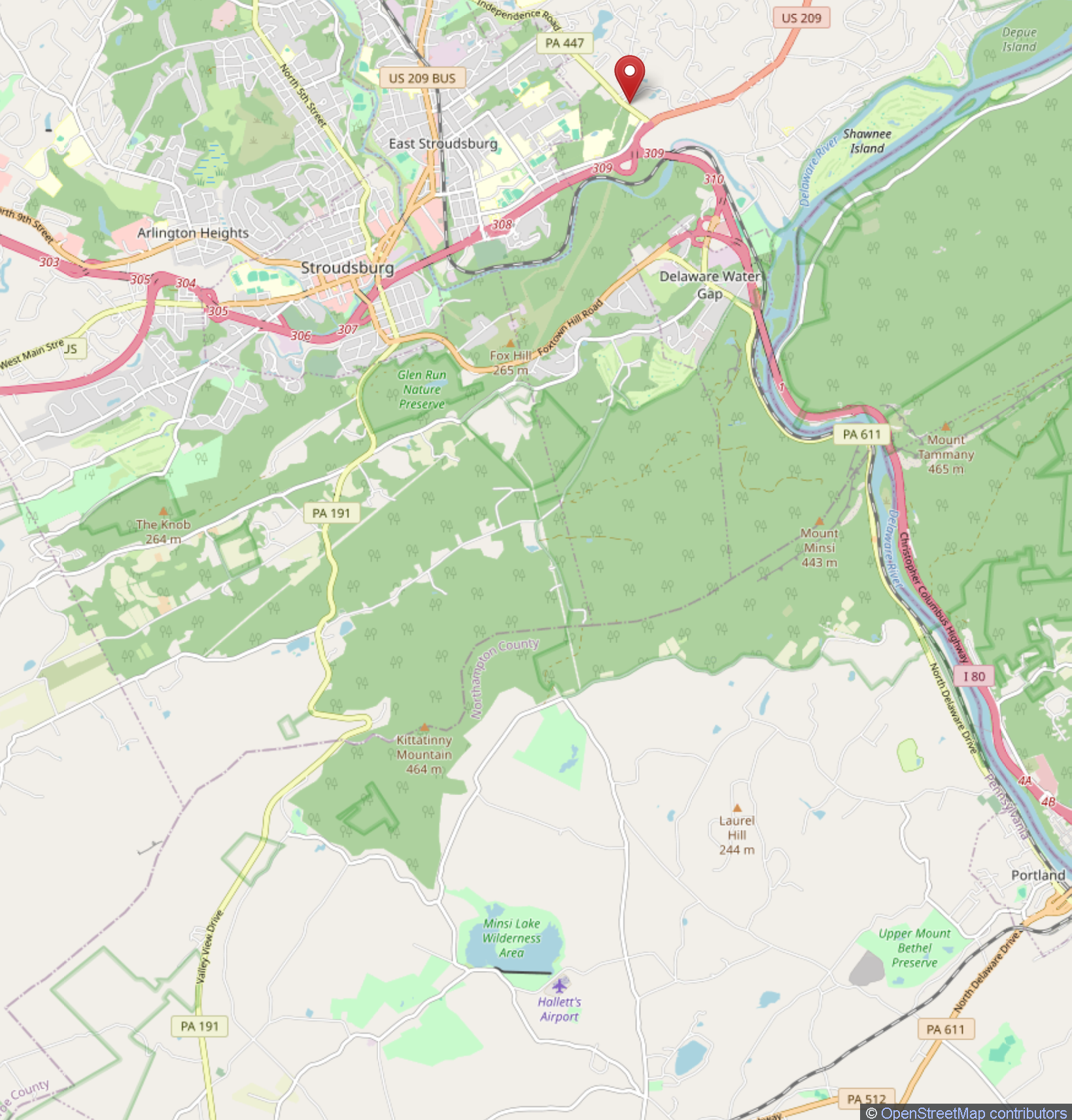 East Stroudsburg Park and Ride Map 2