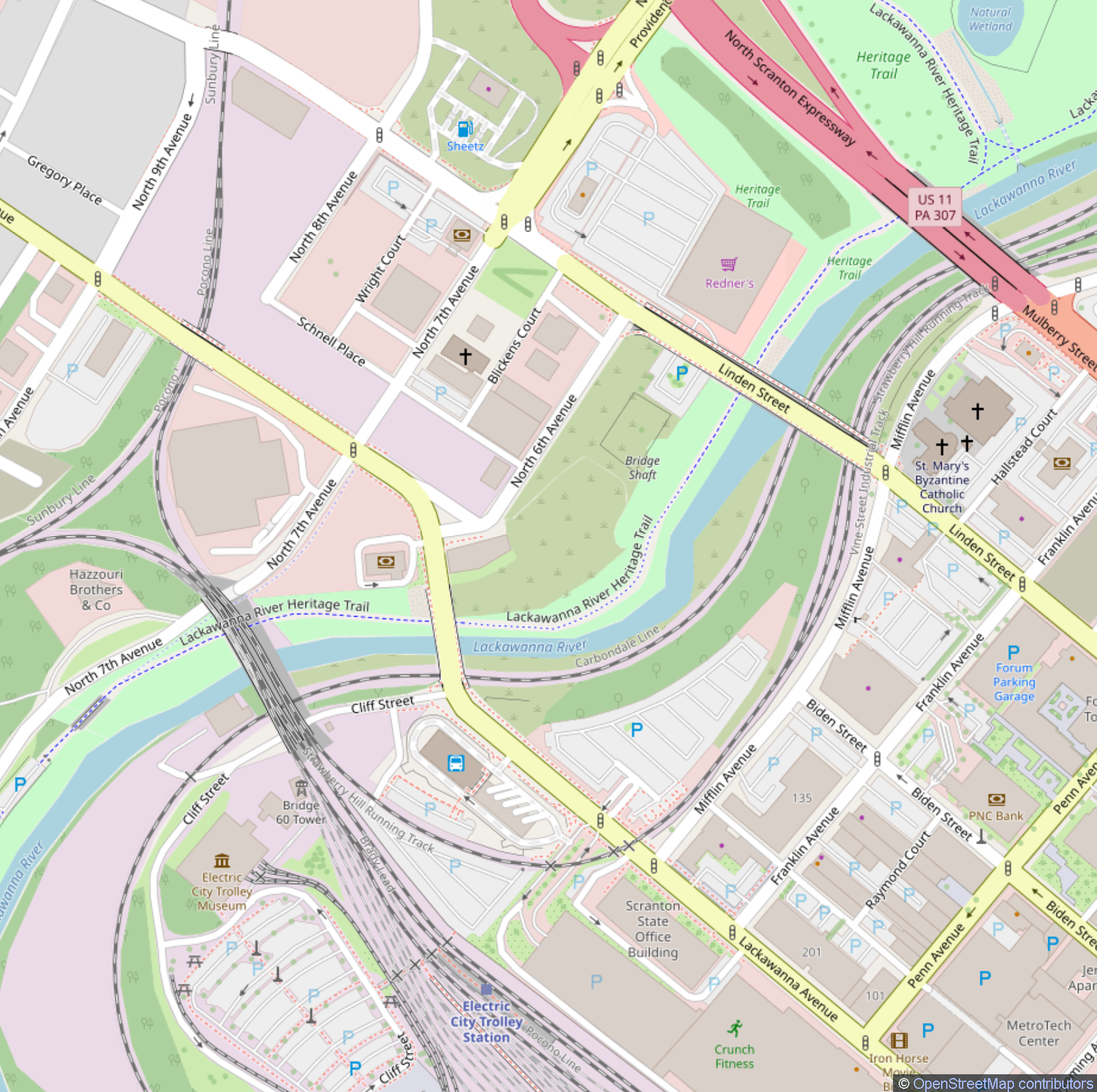 Scranton Map